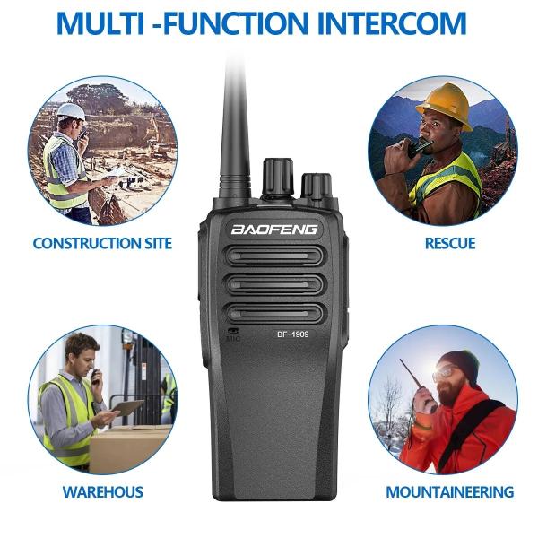 1800mAh 2 Way Radio Walkie Talkie BF-1909 Type C Charging DC 7.4V