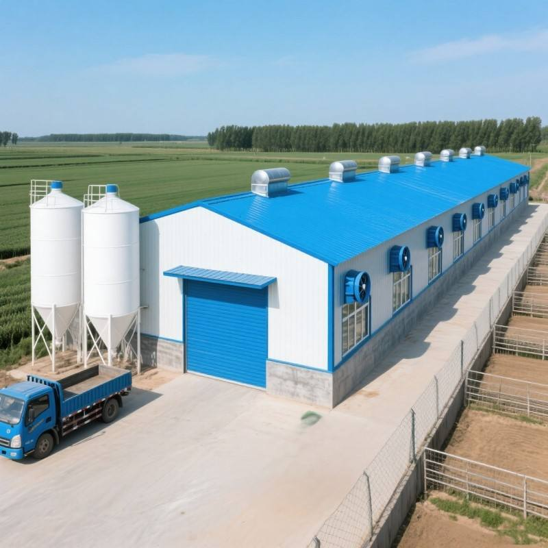 High Quality Fast Assemble Layer Broiler Chicken Steel Farm Building