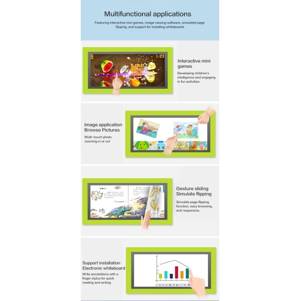 Manufacturer Wholesale 43-inch Multifunctional Entertainment Small Green Early Education Touch Screen Conference Table