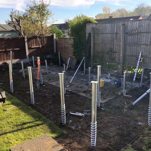 Iso Galvanised Bright 68mm Ground Screw Anchors For Fence Posts