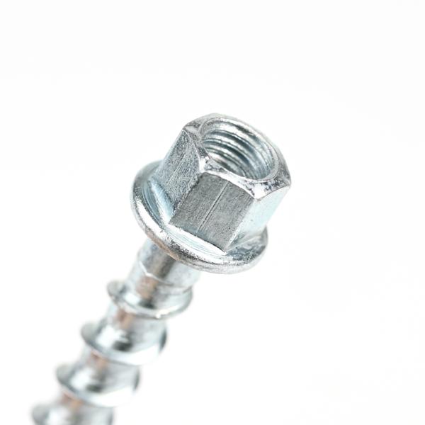 M8 Steel Hex Flange Head Vertical Concrete Threaded Rod Hanger Screw for Ceiling Fixing