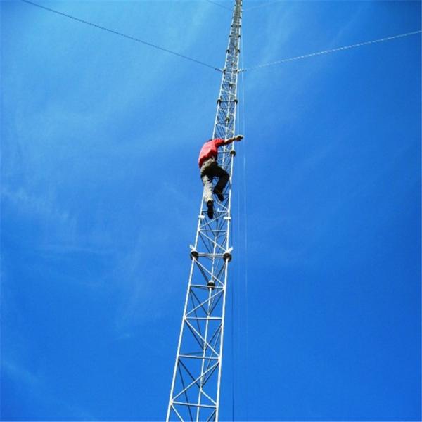 galvanized painting solid steel bar telecom guyed met mast wind tower