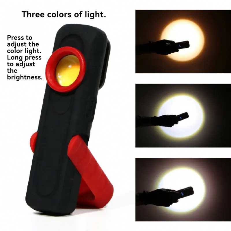 New Car Repair COB Work Light Multi Color Temperature Maintenance Light with Hook and Bracket Charging Multi Functional Light