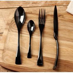 China NEWTO Stainless Steel Black Flatware/Wedding Cutlery/Colorful Banquet Tableware for sale