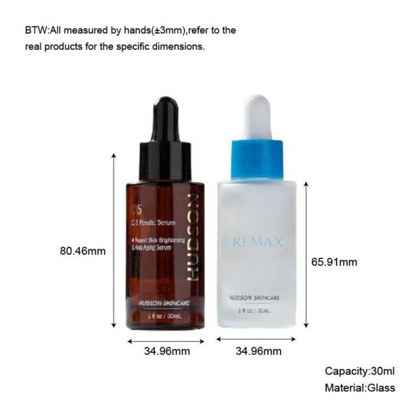 Complementing Blue Cosmetic Dropper Bottles Matte Black Glass Dropper Bottles Set