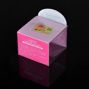 China Small 0.25-0.6mm Clear Plastic Folding Boxes , Cosmetic Transparent Folding Box on sale