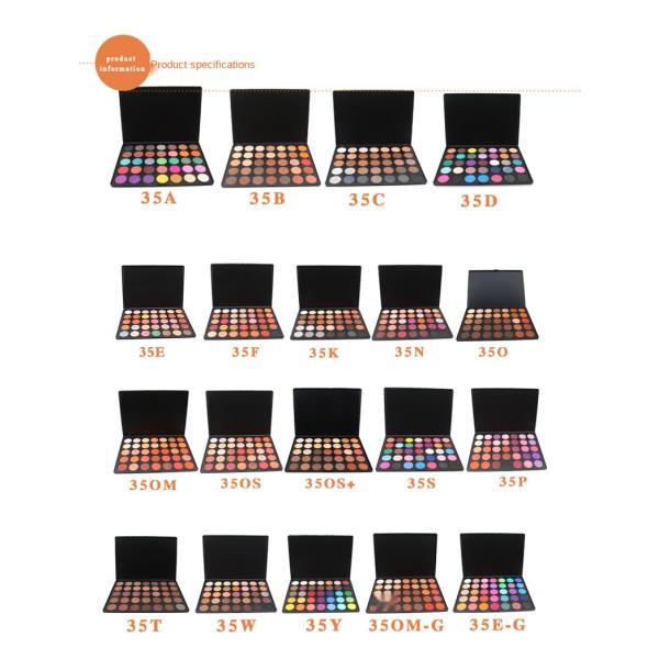 Cheap cosmetics makeup 35colors eyeshadow palette matte and glitter eye shadow palette