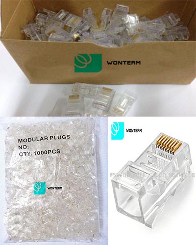 RJ45 8P8C Connector Shielded Modular Plug for Cat6 Patch Cord