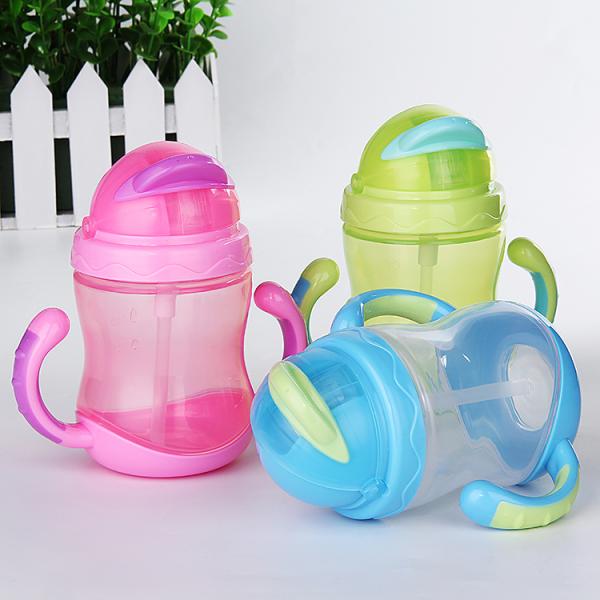 Unique products space duckbill shape cute baby plastic drinking water cup