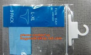 China clothes package garment bag with hook,inexpensive transparent PVC swimwear zipper bag with hung hook,hook plastic pvc sl on sale