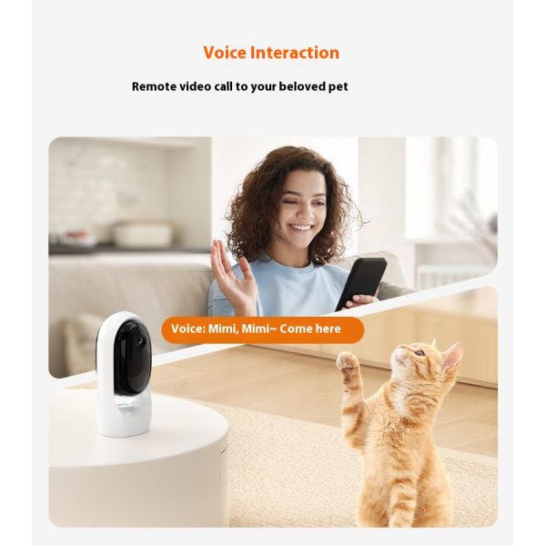 WiFi APP Remote Control Pet Camera Night Vision Motion Detection Alerts Eco-Friendly Flying Discs Interactive Cat Laser Toy