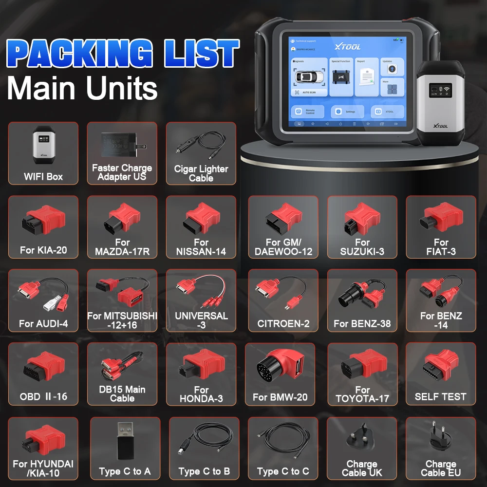 XTOOL D9SPro ECU Coding Program Automotive Diagnostic Tool Key Programming 42+ Resets All Key lost Upgraded of XTOOL D9P