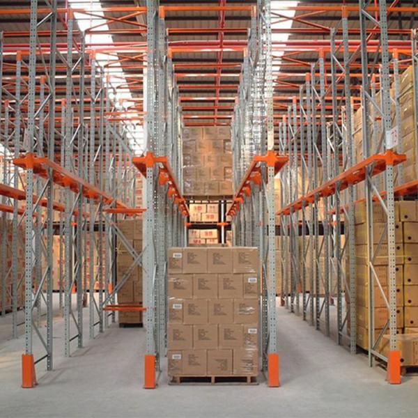 High-Density Drive-in Racking System with Up to 80% Storage Capacity and 2-10 Pallets Deep per Lane