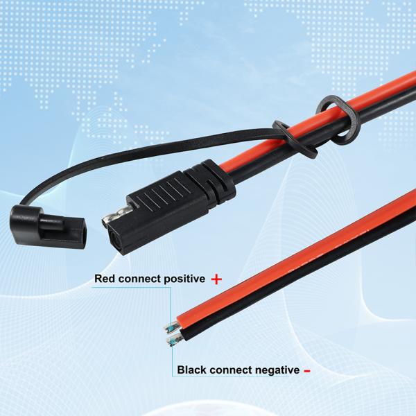 14 AWG SAE to Tinned Copper Pigtail Cable for Solar Automotive