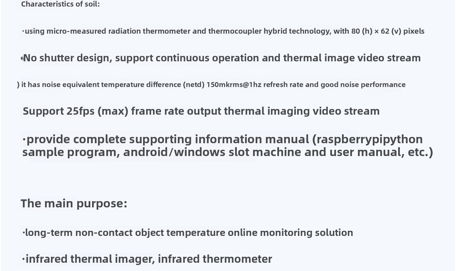 Weixue Non-Contact Far Infrared Thermal Image Sensor Module Thermal Imager for Raspberry Pi/USB Drones Racing Drone Accessories