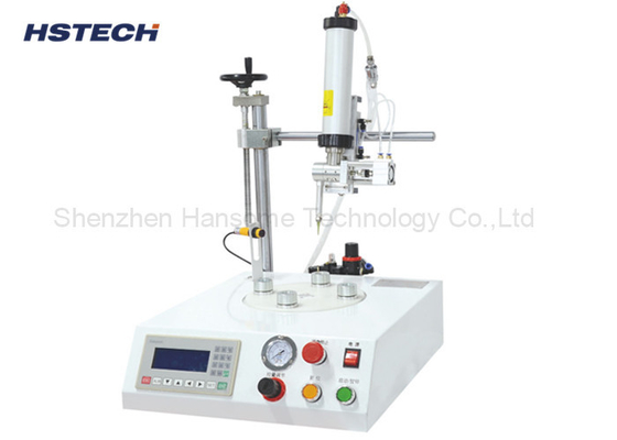 Four Work Stations In Cycle Equipped Work Piece Detector LED Bulb Glue Dispenser