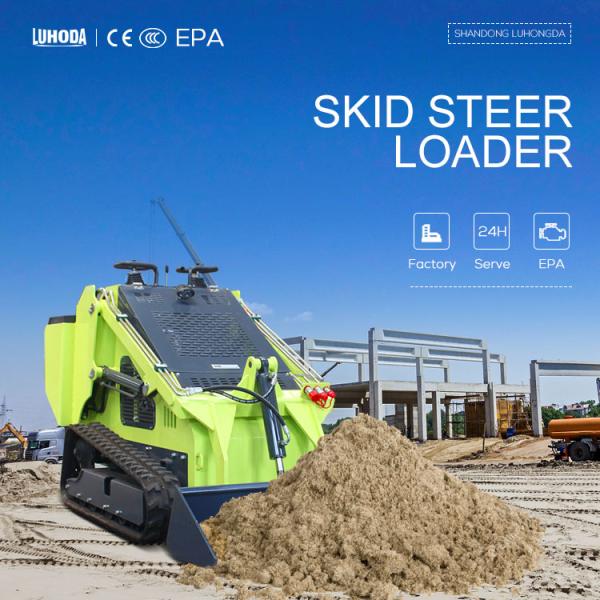 For Earthmoving Mini Top Front Track Skid Steer Loader Compact Diesel Skid Steer Loader with Attachments for Sale