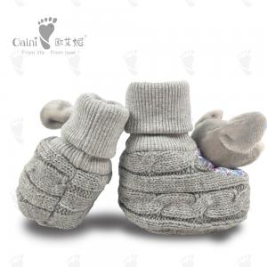 Wholesale Warm Infant Baby Girl Shoes Grey Rat Shoe PP Cotton 10 X 9cm from china suppliers