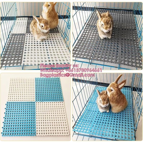 Various Size Anti Bite Rabbit Cage Accessories Plastic Rabbit Farm Manure Slat Flooring Durable Rabbit Slat Floor Wholesale Plastic Rabbit Slat Floor
