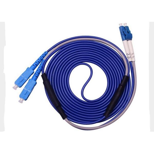 SC / UPC - LC / UPC Fiber Optic Patch Cord 3M SM Fiber Optic Duplex Cable For FTTH