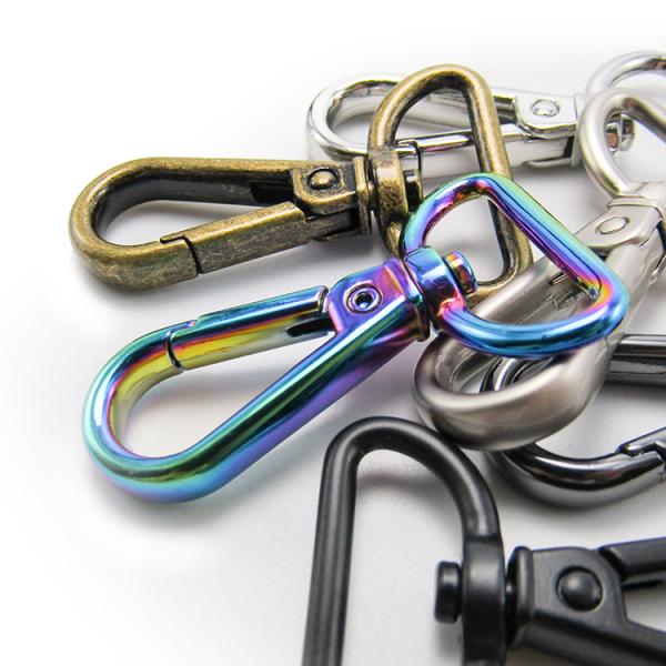 25mm Custom Flat Split Ring Gold Key Rings With Chain