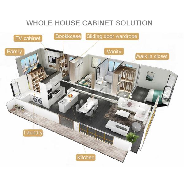 Kitchen Pantry Cabinets with Quartz Stone Countertop and Drawer Basket by YALIG 2024
