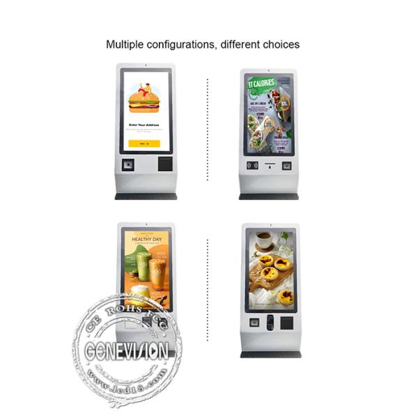 24 Inch Desktop Self Service POS Kiosk 350cd/m2 With Barcode Scanner