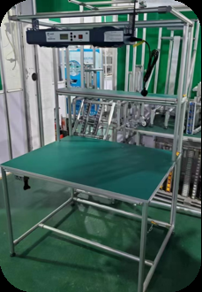 Automated Production Lines designed for rapid dimension adjustments and flexible assembly using modular lean tube workstations