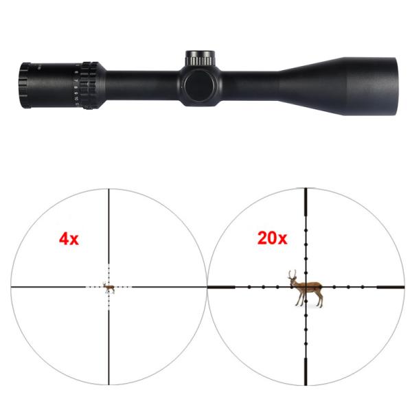Thermal 20x50mm Hunting Rifle Scope Objective Lens Diameter 50mm