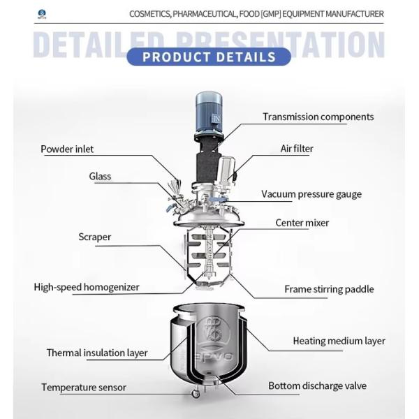 Homogenized Blending Emulsifying Mixer Tomato Paste Homogenizer Vacuum Emulsifier Mayonnaise Sauce Making Machine