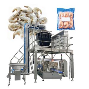 China High-speed Seafood Premade Pouch Packaging Machinery Automatic Frozen Shrimp Pouch Packing Machine on sale