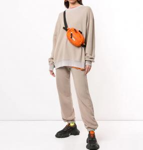 Wholesale Fashion Custom Girls Plain Crew Neck Sweatshirt Women Blank Jumper Sports Suit from china suppliers