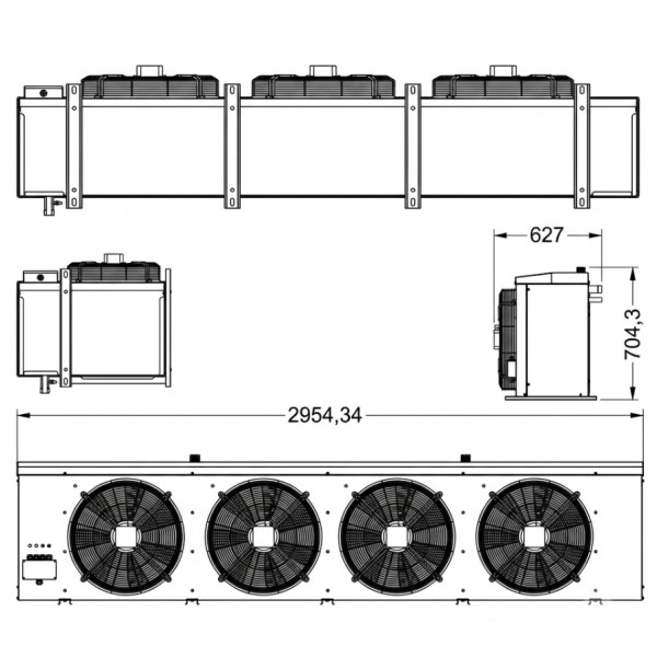 Industrial Cold Room Air Cooled Evaporator
