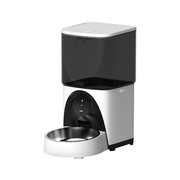 WiFi Pet Feeder Smart Control Microchip 4.5L Large Capacity Eco-Friendly Plastic Dog Bowl Charge-Powered Remote Food Dispenser