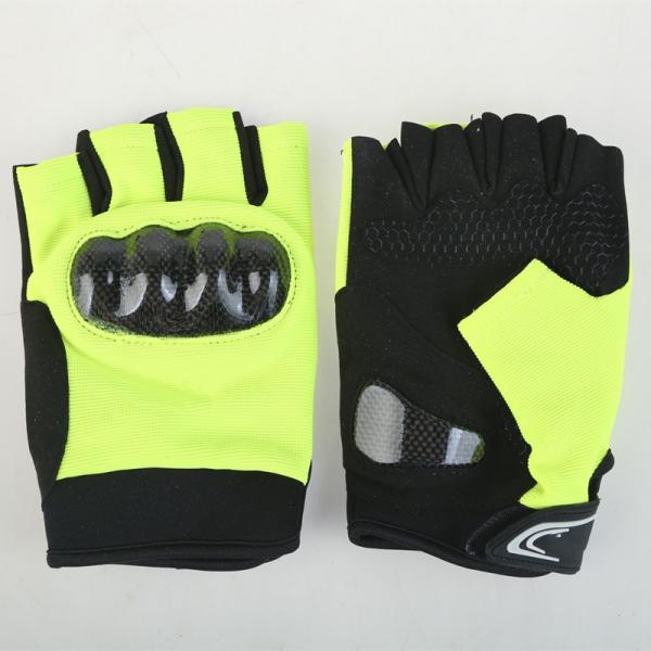 Plain Waterproof Riding Gloves Half Finger Nylon Reflective Traffic Control Gloves
