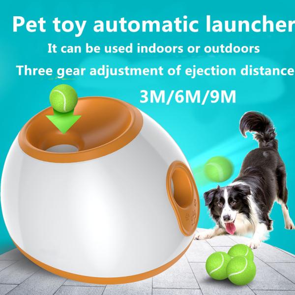 Automatic Throwing Pet Indoor Ball Launcher Dogs Interactive Toy