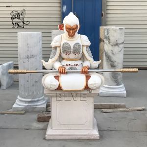 Wholesale Marble Sun Wukong Sculptures Fighting Holy Buddha Monkey King Stone Statue Chinese Home Decor from china suppliers