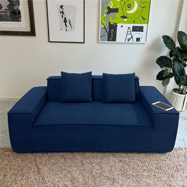 Custom Leisure Loveseat Sofa Vacuum Packing Modular Full Sponge Corner Couch Compressed Sofa for Apartment Villa