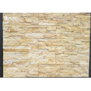 Wholesale Yellow Sandstone Cultured Stone Wall Cladding Panels Fire Resistance from china suppliers