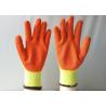 10 Gauge Latex Coated Gloves Yellow Cotton / Polyester Knitted For Construction for sale
