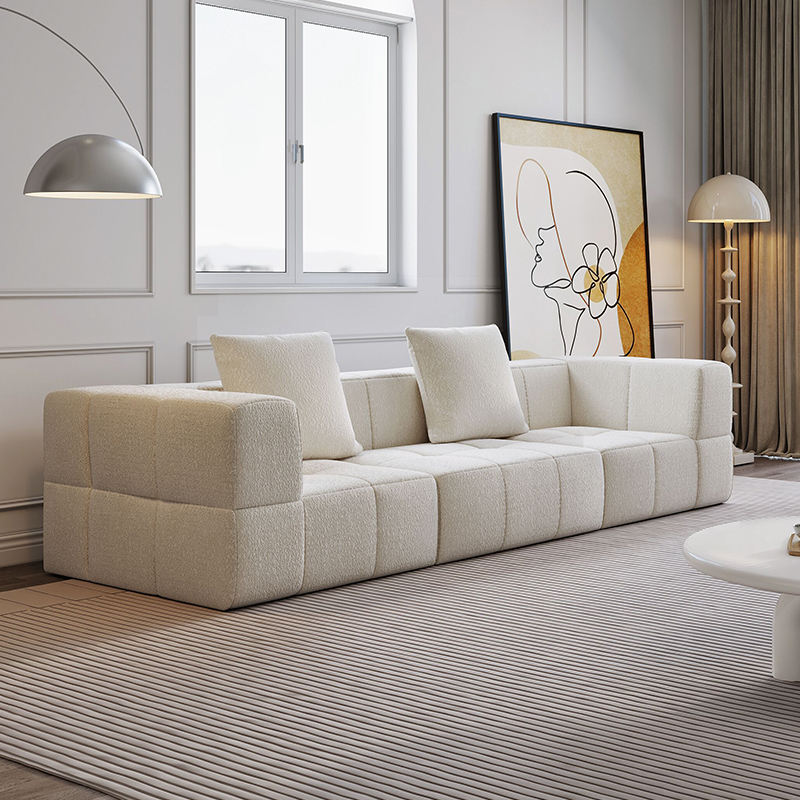 Luxury Modern Elegant Convertible Fabric Sectional Sofa Bed Set Customized Extendable Vacuum-Sealed Compressed Package Villa