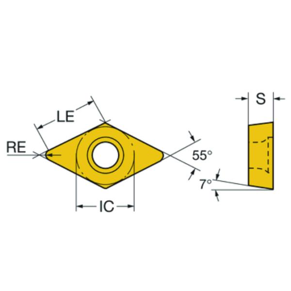 CNC Boring Inserts Wc-Co PVD Coating DCGT11T302R-USF HYB208 ，Applicable To All Difficult-to-machine Materials Except Superalloys