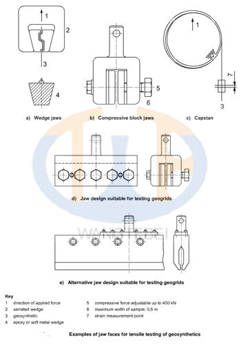 Precise Tensile Strength Measuring Instrument Geosynthetic Tensile Testing Machine