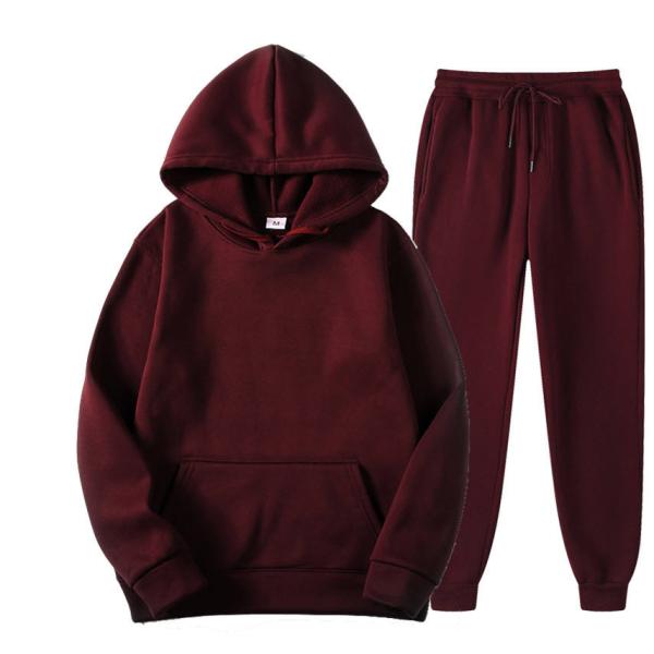 Custom unisex blank hoodie top pants Jogging Suits accept logo customization fast shipment