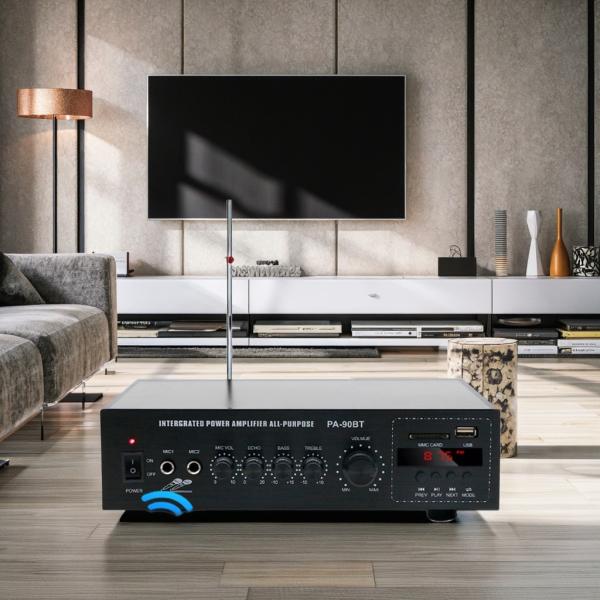 PA-90BT 120W Professional Audio BT Wireless Amplifier High-Power Home Ceiling Speaker Public Broadcast Constant Voltage Metal