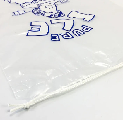 2kg / 3kg Freezer Plastic Ice Bags Drawstring Customized Printing