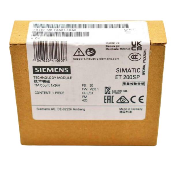 SIEMENS 6ES7138-6AA01-0BA0 SIMATIC ET 200SP, TM COUNT 1X 24 V COUNTER MODULE, 1 CHANNEL FOR 24 V INCREMENTAL ENCODER