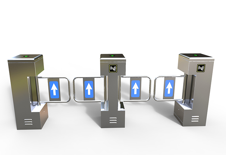 Electric Security Vertical Revolving Turnstile Gate , Automatic Swing Gate Turnstile