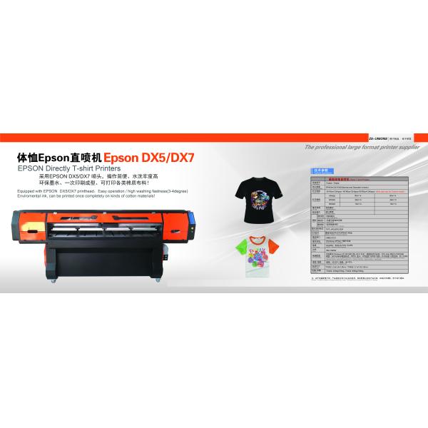 Industrial Direct To Garment Printing Equipment , Pigment CMYK Digital Garment Printers
