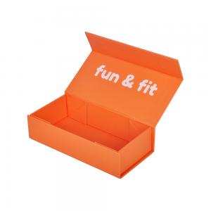 Wholesale Rigid Paper Orange Small Magnetic Cardboard Box Packaging Gift Foldable from china suppliers